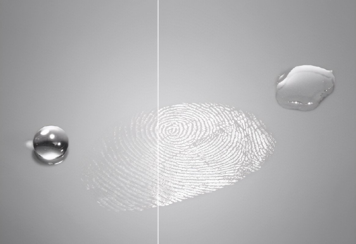 Smudges with Anti-Fingerprint Process