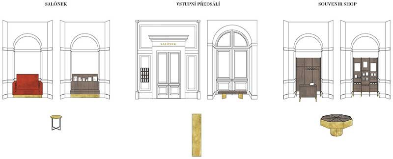 rudolfinum entrance interiors brass 4