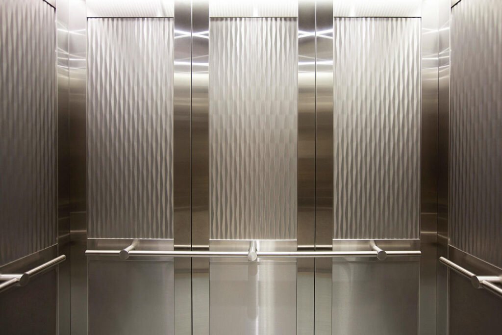 Stainless steel elevator background wall decoration