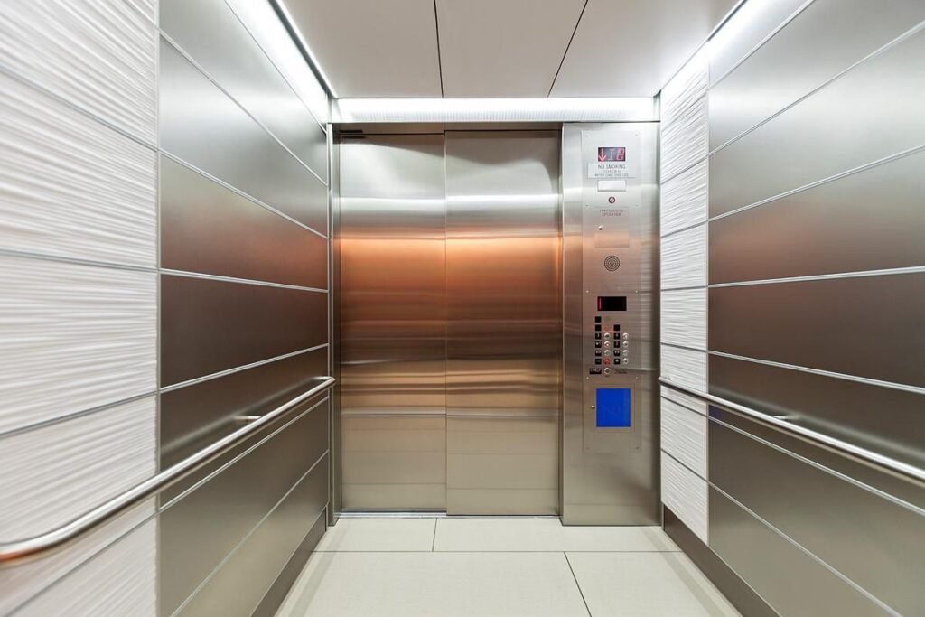 Metal elevator decoration