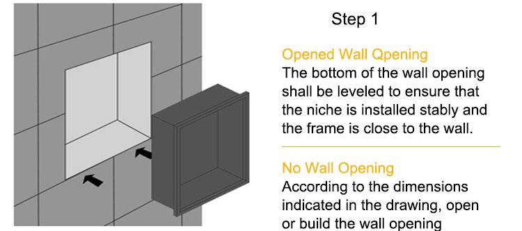 Stainless steel niche installation (2)