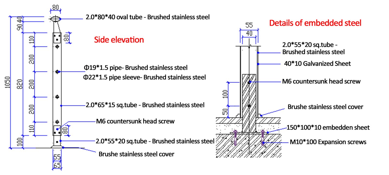 Stainless Steel "Edge Trim" - Frame & Railing