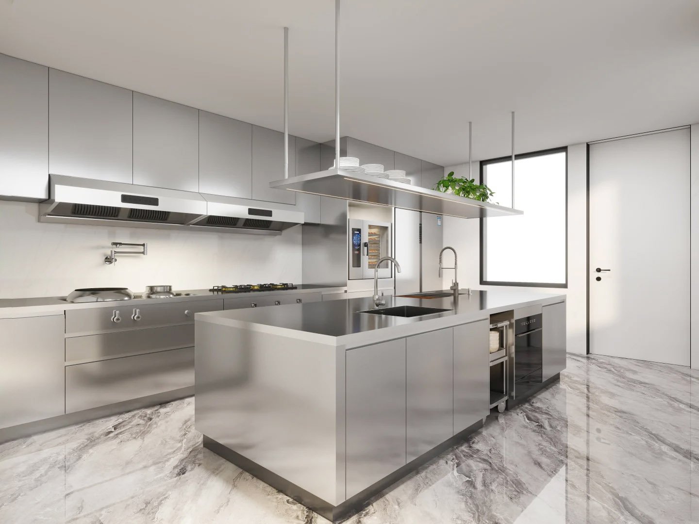 Stainless Steel Kitchen at Home 1 1