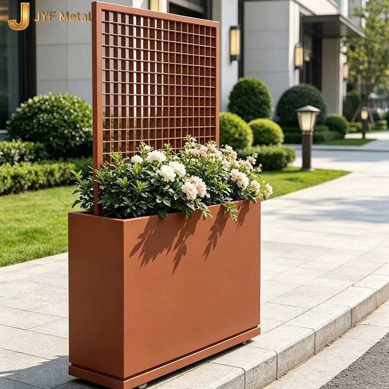 Corten-steel-planter-boxes
