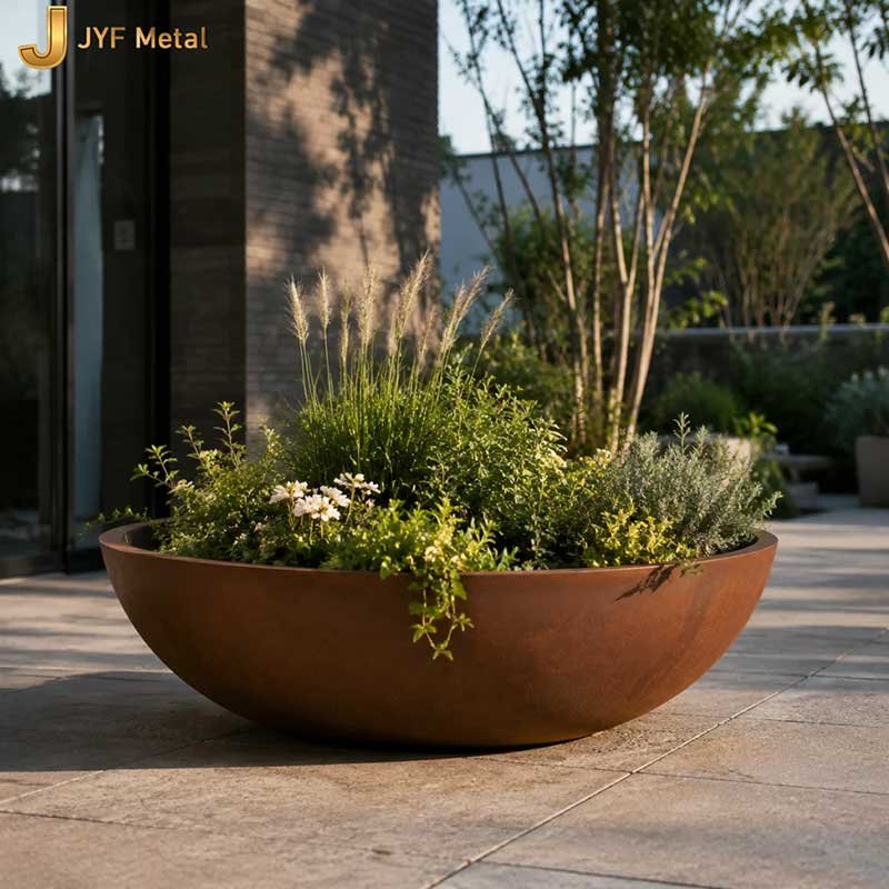 Corten-steel-planter