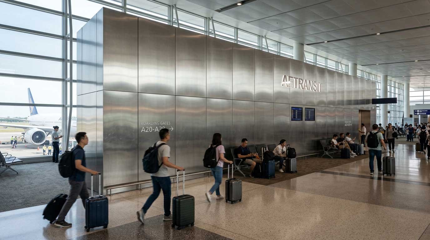 Stainless-Steel-Decorative-Feature-Wall-for-Airports