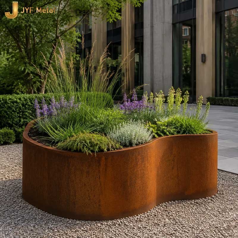 Weathering-Steel-planter