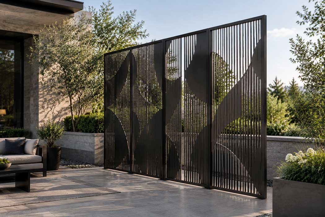 outdoor garden laser cut stainless steel screens