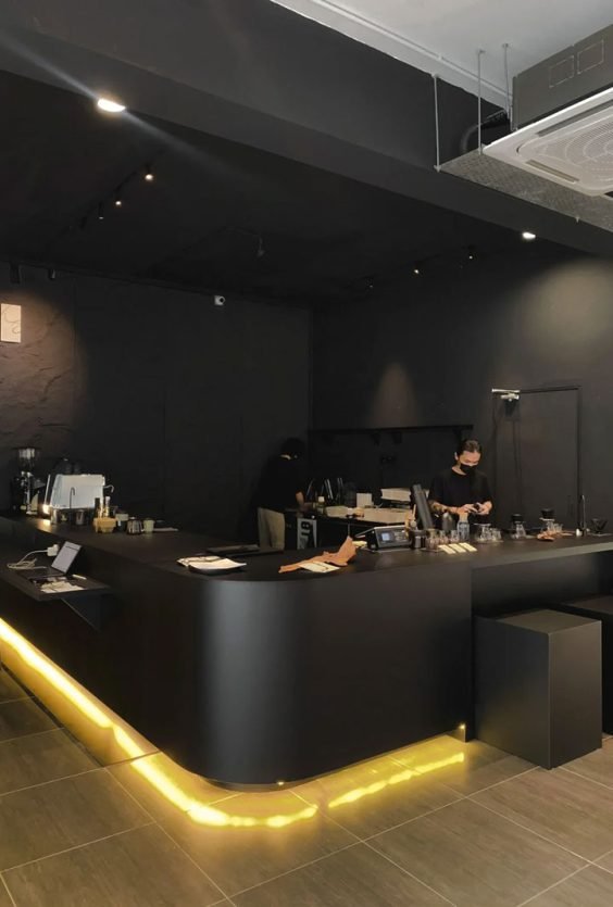 Black-Stainless-Steel-bar-counter