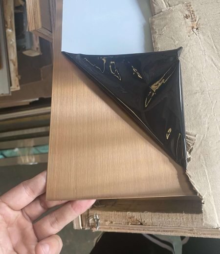 Stainless steel rose gold brushed sheet AFP MATTE